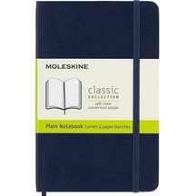 Moleskine Yumuşak Kapak Defter Safir Mavi Çizgisiz - 13x21 - 4757 Çok Renkli