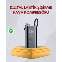 Northcity Kablosuz Dijital Kontrollü Taşınabilir Şişirme Cihazı - 80w Motorlu Hava Kompresörü