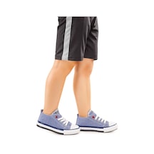 Kiko Kids Tinna Bağcıklı Erkek Çocuk Keten Spor Ayakkabı Kot Mavi