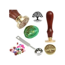 Mektup Damga Mühürü Hayat Ağacı + 30 Mühür Mumu + Eritme Kaşığı