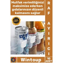 Rafayırıcı Mutfak Kiler Düzenleyici Dolap İçi Organizer Çok Amaçlı Buzdolabı Raf Ayırıcı 10 Adet