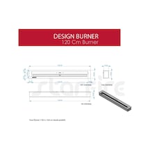 Copart 120 Cm Design Burner Bacasız Şömine
