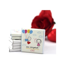 Dark Brown SENİ SEVİYORUM LOVE Yazılı Madlen Çikolata Bitter ve Sütlü 72 Adet
