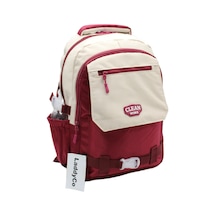 Çok Bölmeli Modern Okul Sırt Çantası Unisex Okul Çantası 26011 Bordo