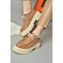 Fox Shoes R294783002 Vizon Süet Kadın Ayakkabı 001