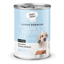Chef's Choice Tahılsız Kuzulu Pirinçli Ezme Yavru Konserve Köpek Maması 400 G