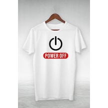 Unisex Beyaz- Power Off Baskılı Illustrasyon Tshırt Beyaz Unisex Beyaz- Power Off Baskılı Illustrasyon Tshırt Beyaz