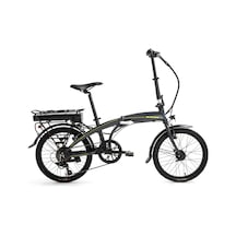 Bisan Prime Elektrikli Katlanır Bisiklet 32 Cm V 20 Jant 7 Vites Mat Gri Sarı Gri