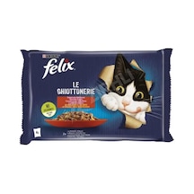 4 Adet Felix Sığır Etli Ve Tavuklu Yaş Kedi Maması Ekonomik Paket 4x85gr