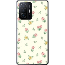 Xiaomi Mi 11 T-11 T Pro Uyumlu Lale Çiçekleri Baskılı Silikon Kılıf Renkli