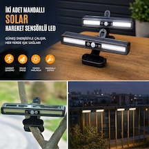 2 Adet 36 Led Mandallı Solar Lamba, Güneş Enerjili, Hareket Sensörlü, 3 Modlu, Kıskaçlı Kablosuz Dış Mekân Duvar Apliği 5705