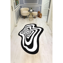 Modern Lazer Kesim Dijital Baskı Kaymaz Taban Halı H0450 Renkli