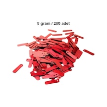 Kırmızı 15 X 5 Mm Dantel Oya Yazma Halhal Abiye Pulu Lazer Kesim Pul 200 Adet / 8 Gram