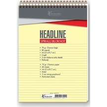 K.Color Headline A4 Üstten Spiralli 80Yp Çizgili Defter Bloknot