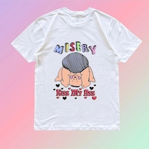 Y2k Unisex Oversize Komik Baskılı Tshirt Beyaz