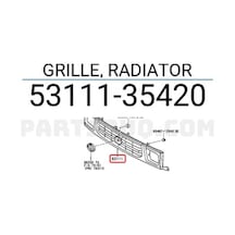 Toyota Hilux 1998-2000 Ön Panjur Nikelaj Oem No: 5311135420