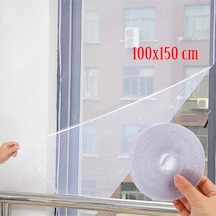 Pencere Sinekliği 100x150 Cm Cırt Bant Yapışkanlı Kesilebilir Plastik