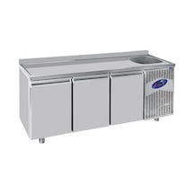 Karacasan 474 Lt Üç Kapılı 700'lük Tezgah Tipi Evyeli Derin Dondurucu