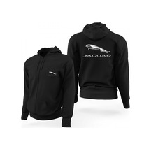 Jaguar Silver Logo Siyah Fermuarlı Limited Edition Kapşonlu Sweatshirt