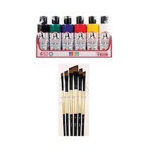 Akrilik Boya Multi Set 6x70ml + Fırça Set 4