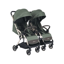 Merkür Bebe Ruby Birleşip Ayrılabilen Kabin Boy İkiz Bebek Arabası - Yeşil