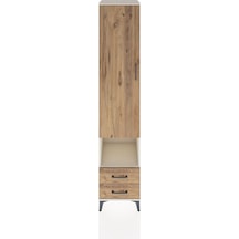 Hyperion Dolap 5 Raflı 2 Çekmeceli Tek Kapaklı 44x44x221 Aytaşı-çam Aytası