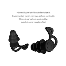 Sones Gürültü Önleyici Uyku Kulak Tıkacı Üç Katmanlı Ses Geçirmez Silikon Yüzme Kulak Tıkacı Beyaz