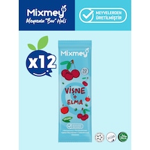 Mixmey Vişne Meyve Barı 12 Adet | Atıştırmalıklar – Vegan, Glutensiz, Koruyucusuz (20GR X 12 ADET)