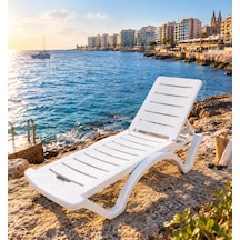 Holiday Capizzi Hz-140 3 Adet Beyaz Plastik Şezlong
