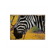 Bedeko Sarı Fon Zebra Model Ahşap Tablo 35 Cm X 50 Cm