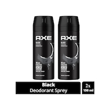 2 Adet Axe Erkek Deodorant & Bodyspray Black 48 Saat Etkileyici Koku Vücut Spreyi 150 Ml