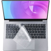 Apple Uyumlu MacBook 13' Pro Touch Bar A1706 Zore Klavye Koruyucu Transparan Buzlu Silikon Ped