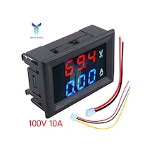 100v 10a Redblue-10a Dijital Voltmetre Ampermetre Dc 0-100v 0-200v 0-10a Led Araba Motosiklet Akım Ölçer Volt Test Cihazı 43843220