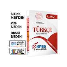 2025 MEB Özel EKPSS Lisans TÜRKÇE Konu Anlatımı Kitabı (A4 Büyük Boyutlu)BASKI ÜCRETİ