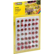 Noch 7035 Çiçek Öbekleri, Kırmızı, 6 mm. 42 Adet Diorama Malzemes