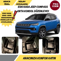 Eski Kasa Jeep Compass Orta Konsol Düzenleyici Ve Organizer 2022-2025 Modelle Uyumlu