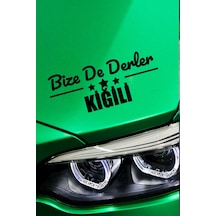 Bingöl Kiğı Şık Araç Tasarımı Bingöl Bize De Derler Kiğili 40x15 Cm Oto Çıkartma 40 CM - Siyah