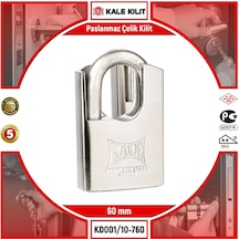 Kd001/10-760 Kale Paslanmaz Çelik Asma Kilit 60 Mm