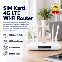Sım Kartlı 4g Lte Taşınabilir Wi-fi Router 300 Mbps, 4000 Mah Batarya-1764