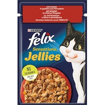 Felix Sensation Sığır Etli Domatesli Jel Pouch Kedi 6x85 Gr
