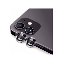 Apple Uyumlu iPhone 11 Metal Çerçeveli 2'li Kamera Lens Koruyucu-siyah