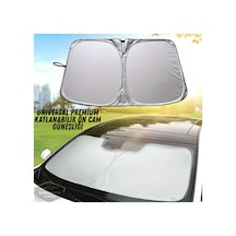 Premium Katlanır Oto Ön Arka Cam Güneşliği Metalize Isı Yalıtımlı Çantalı 150x70cm