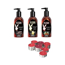 Playboy Pure Edible Mum Hediyeli Dinlendiri Vücut Masaj Yağı Seti 120 Ml