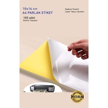 A6 Ebat 10cm X 14 Cm 100 Adet Tonerli Yazıcılara Uygun Yapışkanlı