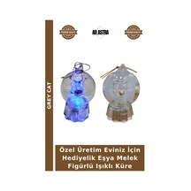 Özel Üretim Eviniz İçin Hediyelik Eşya Melek Figürlü Işıklı Küre