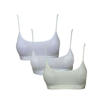 Pedli İp Askılı Beyaz Gri Ve Krem Büstiyer 3 Adet S-m: S-m Diğer