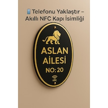 Nfc Akıllı Kapı İsimliği Siyah Premium Pleksi Kişiye Özel Tasarım