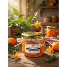 Mum Mandalina Esanslı Kavanoz Soya Wax Mum Turuncu