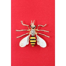 Arı Broş. Yaka İğnesi Broş. Taşlı Tasarım Arı Broş. Kadın Broş. Erkek Broş.broş. Unisex Çok Renkli