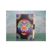 4 Adet Baykuşlu Deri Defter Deri Kapaklı 18x13 Cm Küçük Boy, Cep Defteri, Not Defteri, Notebook, Journal 1